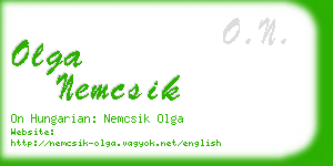 olga nemcsik business card